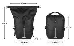 Mach 20 Liter Urban Pannier Bag Noir -Vélos Soldes 20 Liter Urban Gepaecktraegertasche Fahrrad