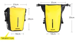 Mach 7 Liter Waterproof Pannier Rear Rack Bag Black -Vélos Soldes 7 Liter Wasserdichte Gepaecktraegertasche Wasserdichte