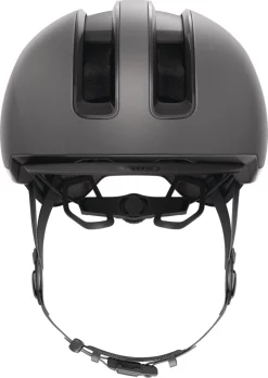 Abus Casque De Velo Urban Avec Lumiere HUD-Y Alu L -Vélos Soldes Abus Fahrradhelm Urban mit Licht HUD Y Alu Vorne