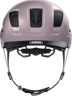 Abus Casque De Velo Urban Avec Lumiere HYBAN 2.0 Rose XL -Vélos Soldes Abus Fahrradhelm Urban mit Licht HYBAN 2.0 Rosa Vorne