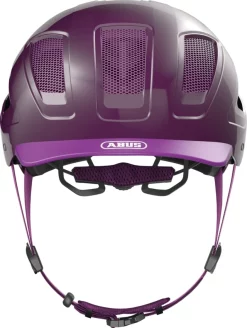 Abus Casque De Velo Urban Avec Lumiere HYBAN 2.0 Violett M -Vélos Soldes Abus Fahrradhelm Urban mit Licht HYBAN 2.0 Violett Vorne