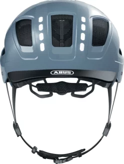 Abus Casque De Velo Urban Avec Lumiere Hyban 2.0 LED Bleu L -Vélos Soldes Abus Fahrradhelm Urban mit Licht Hyban 2.0 LED Blau Vorne