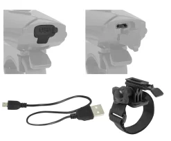 Lumiere Velo Force CASS 300LM USB Noir -Vélos Soldes Fahrradbeleuchtung Force CASS 300LM USB Schwarz Hinten