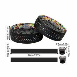 Unbranded 2 Pièces Bike Handle Bar Tapes Anti-dérapant Road Wraps Imperméable à L’eau Choc -Vélos Soldes 539262316 max