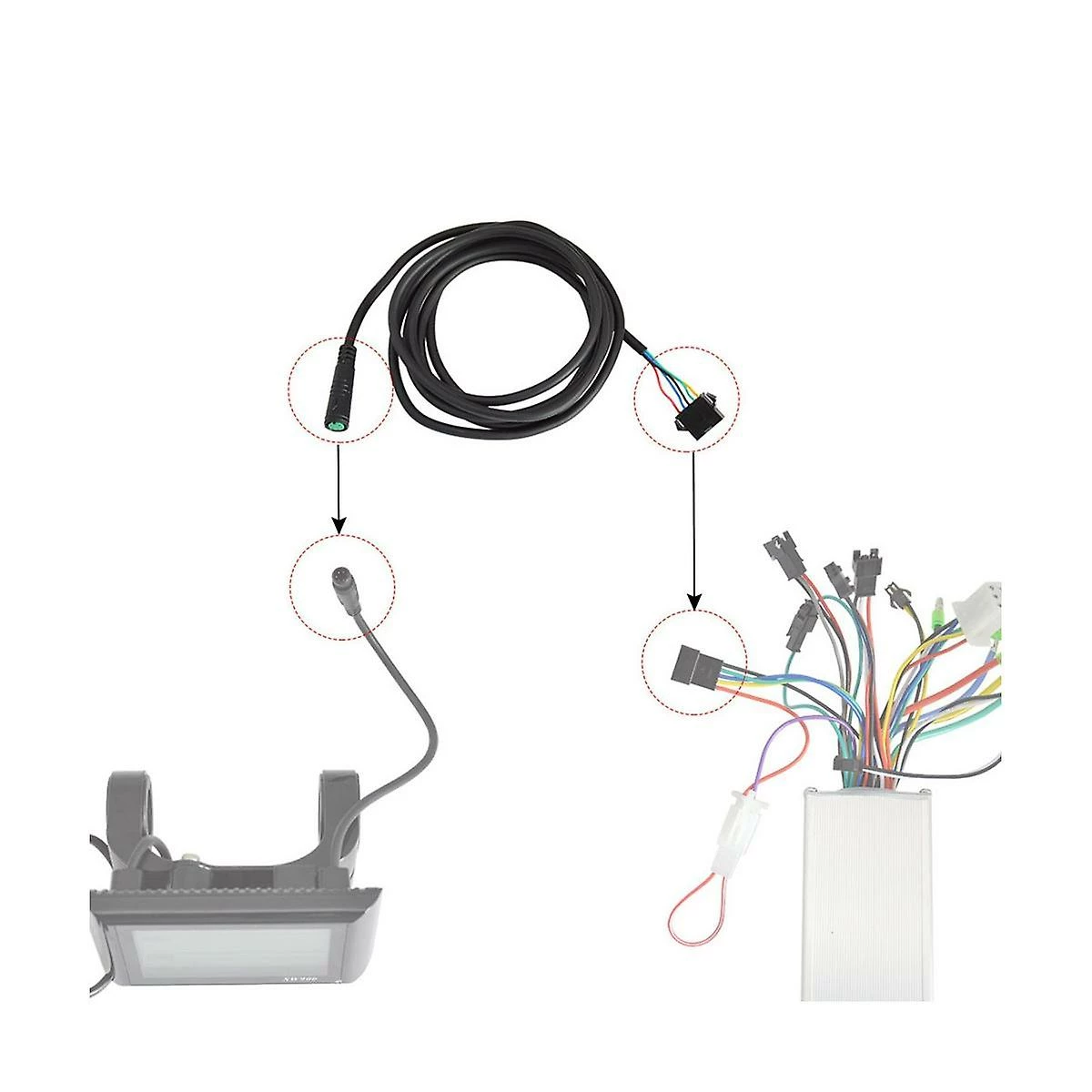 Unbranded Câble Adaptateur étanche à Cinq Conducteurs 1,7 M Connecteur étanche Au Connecteur E-bike Electric Bicy 5 Unbranded Câble Adaptateur étanche à Cinq Conducteurs 1,7 M Connecteur étanche Au Connecteur E-bike Electric Bicy – Image 5